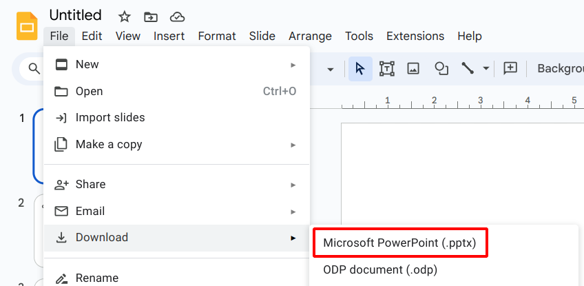 Download as Microsoft PowerPoint