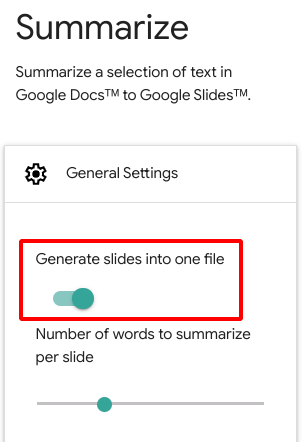 Generate Slides Into One File