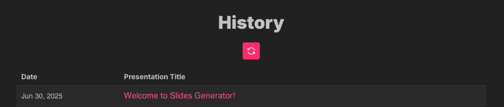 History