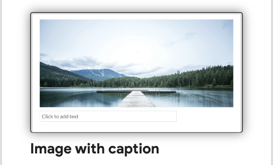 Image with caption slide shortcut