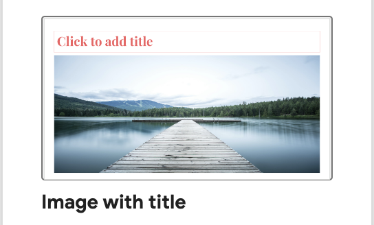 Image With Title slide shortcut