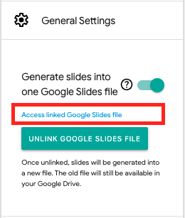 Linked Google Slides file