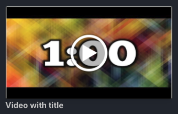 Video with title slide shortcut